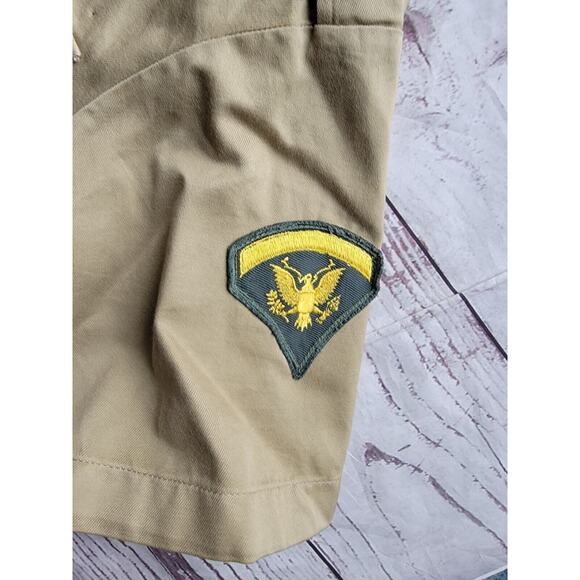 Vintage US Army Military Shirt Sz Small Tan Army Uniform Vietnam Read - Picture 4 of 8